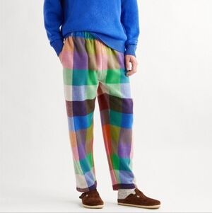 The Elder Statesman - Wonderland Traveler Checked Cashmere Trousers - Multi